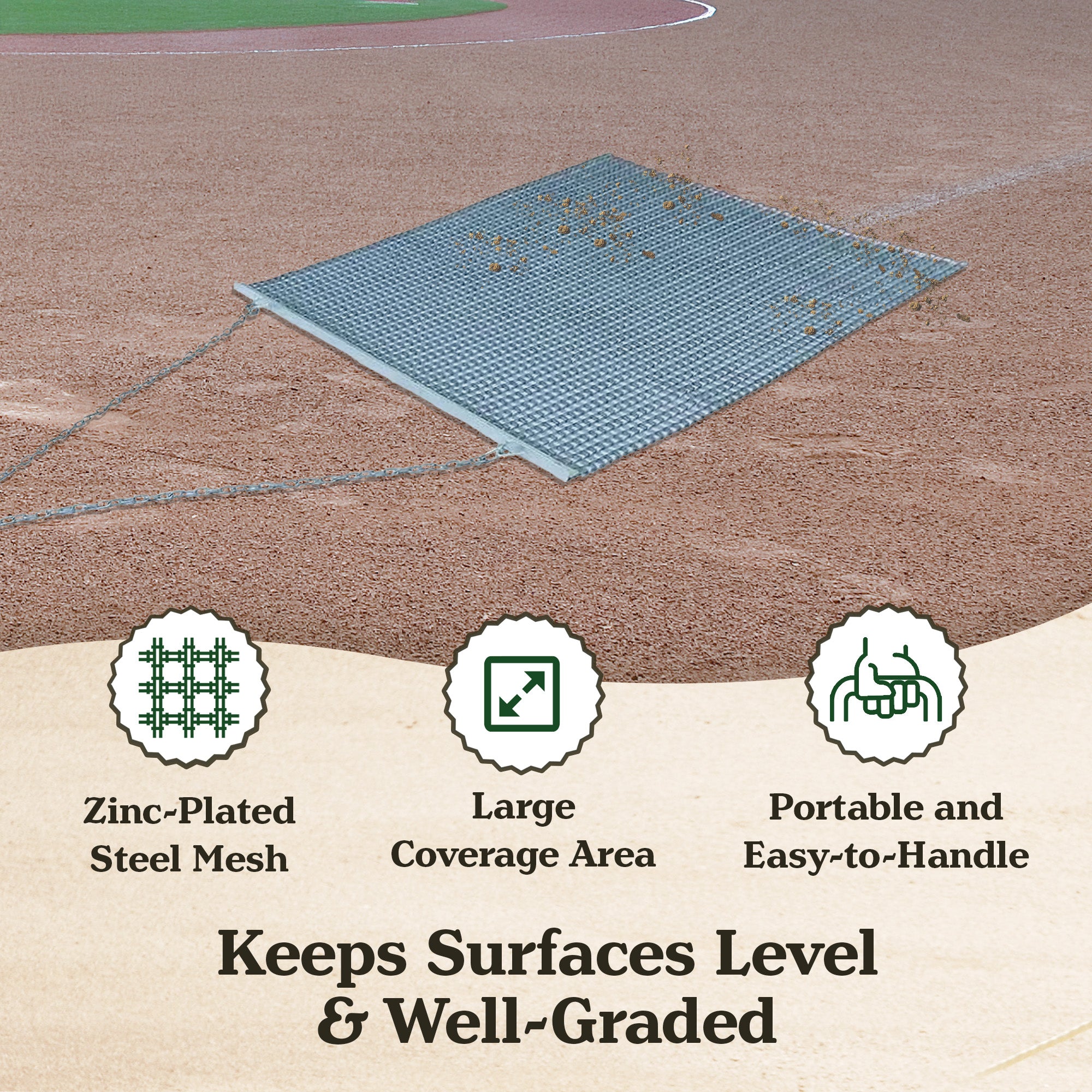Yard Tuff ATV/UTV 4 x 4 Foot Zinc & Steel Field Surface Leveling Drag Mat (Used)