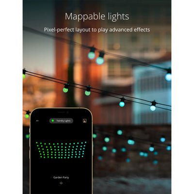 Twinkly Festoon App-Controlled Smart LED Bulb Light String 20 RGB (Open Box)