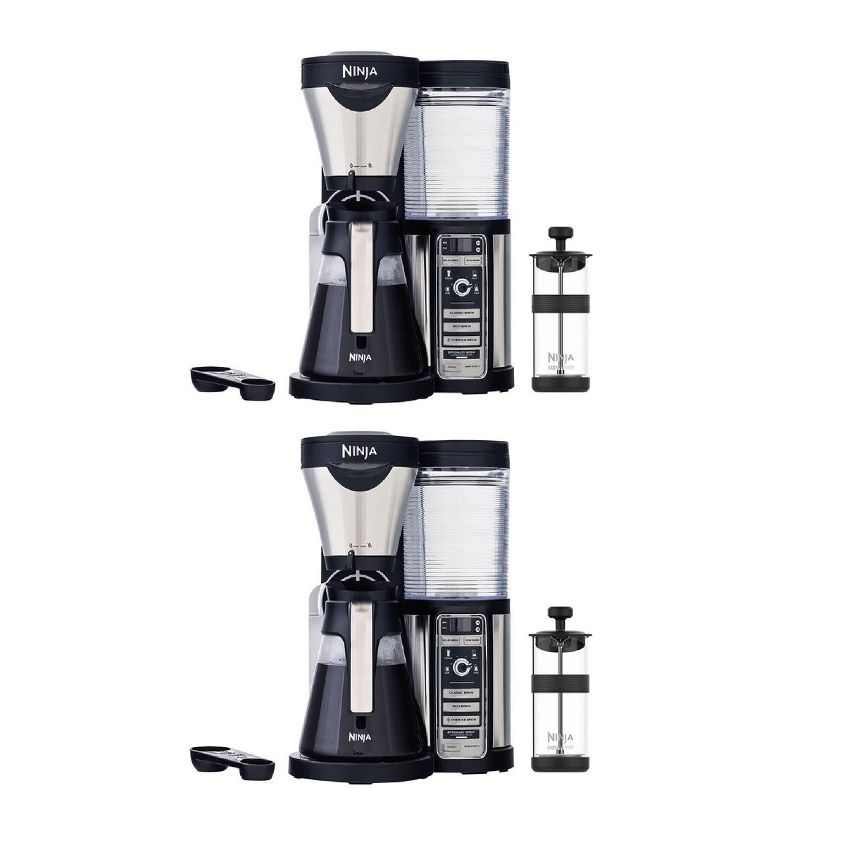 Ninja Coffee Bar Brewer Maker with Glass Carafe (Certified Refurbished) (2 Pack)