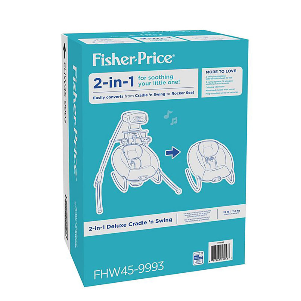 Fisher Price 2 In 1 Deluxe Baby Cradle N Swing Rocking Seat Rocker Chair Bouncer