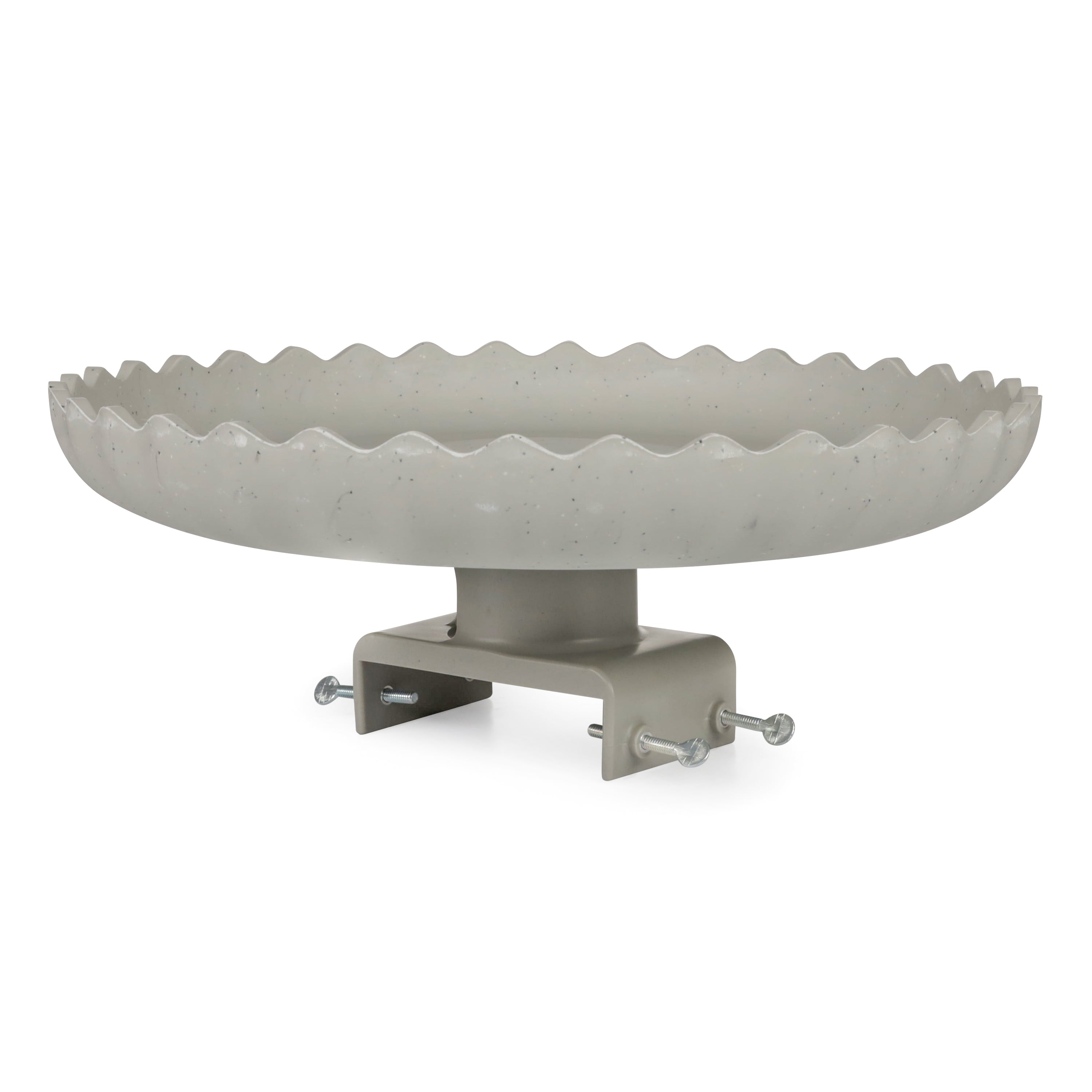 Farm Innovators Outdoor Heated Bird Bath, 120 Watt Stone Birdbath w/ Deck Mount - VMInnovations
