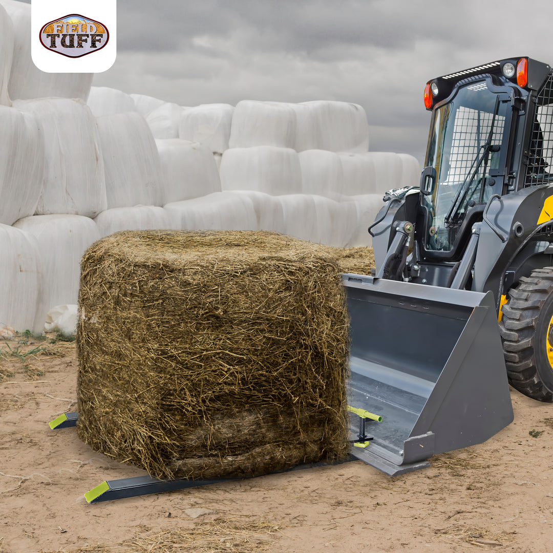 Field Tuff Heavy Duty Steel Tractor Bucket Forks, 1,600 Pound Capacity, 2 Pack - VMInnovations