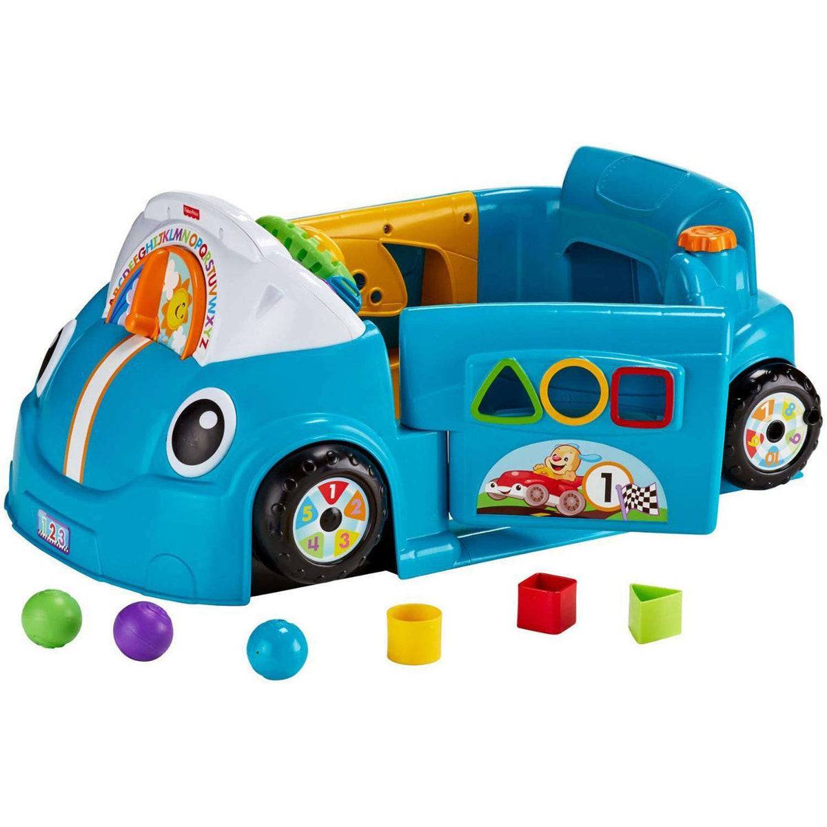 Fisher-Price Laugh & Learn Crawl Around Car Baby Activity Learning Toy, Blue