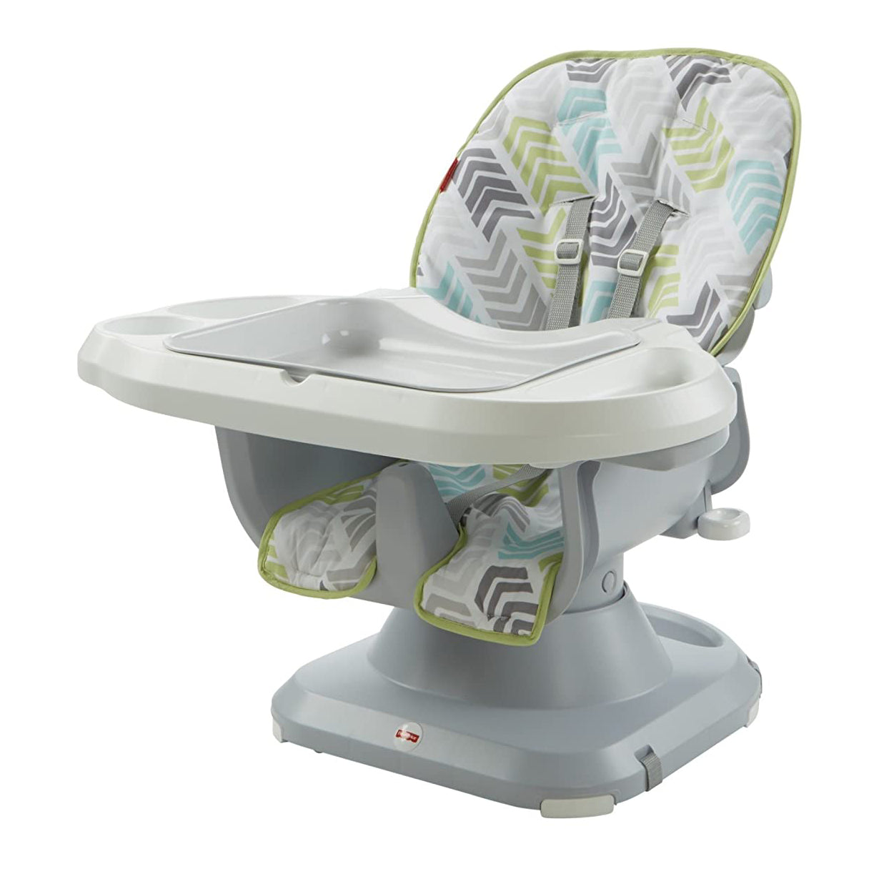 Fisher-Price SpaceSaver 2-in-1 Infant High Chair/Toddler Booster Seat, Green