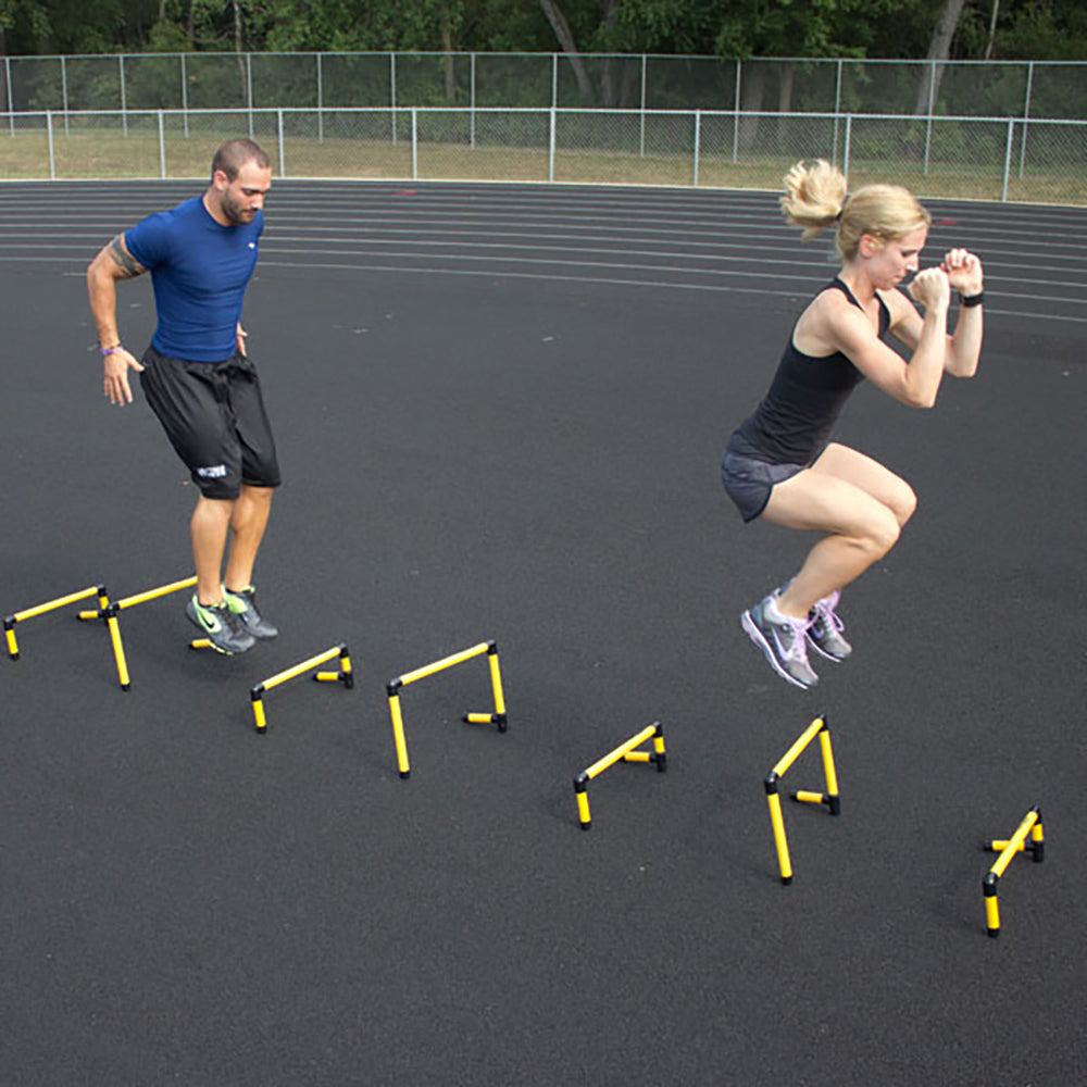 Prism Fitness 6 Inches Tall Smart Fixed-Height Track Workout Hurdles (Open Box) - VMInnovations