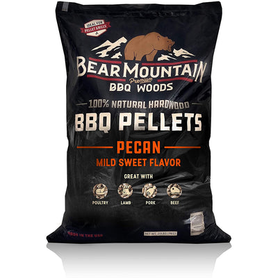 Bear Mountain BBQ 100% Natural Hardwood Pecan Sweet Flavor Pellets, 20 Pounds