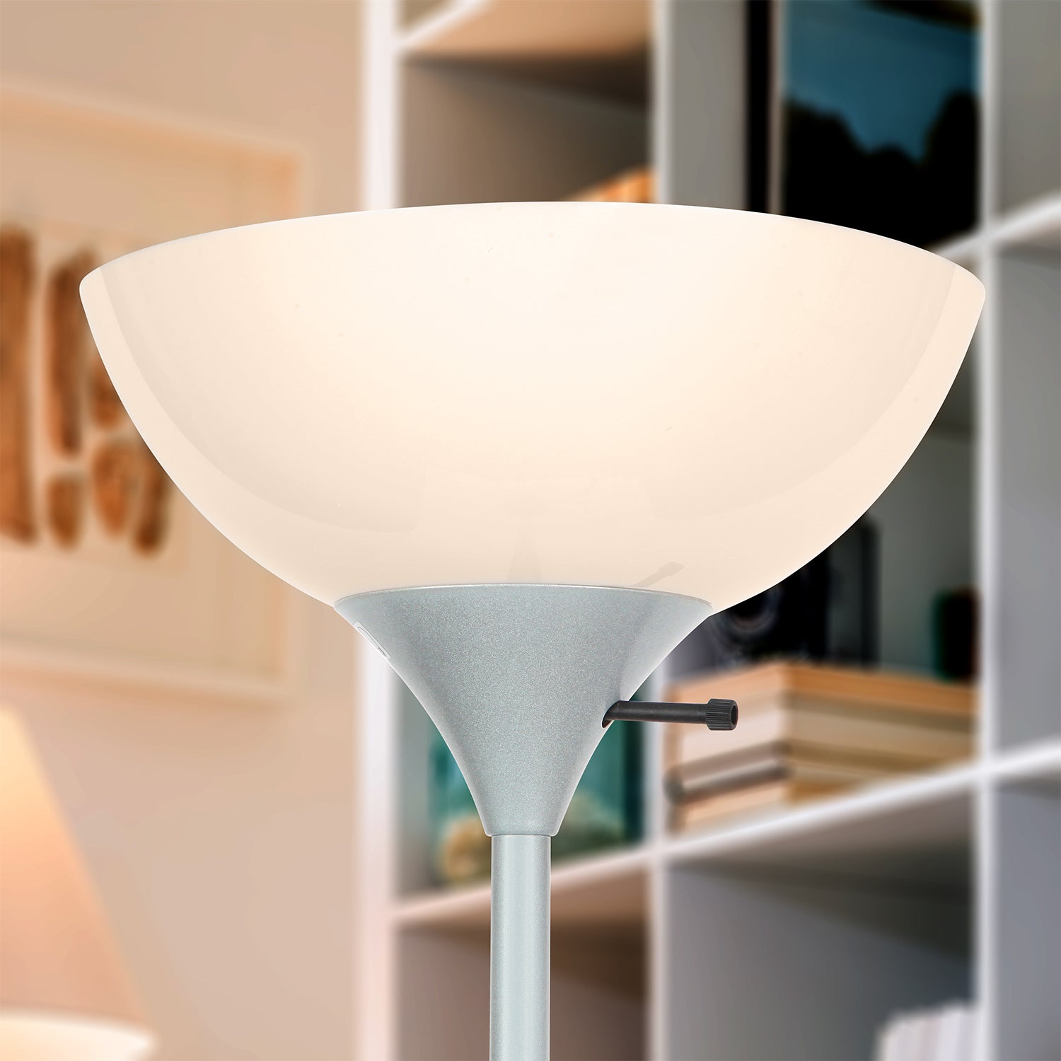 Brightech Sky Dome Dimmable LED Torchiere 72 Inch Floor Lamp, Silver (Open Box)