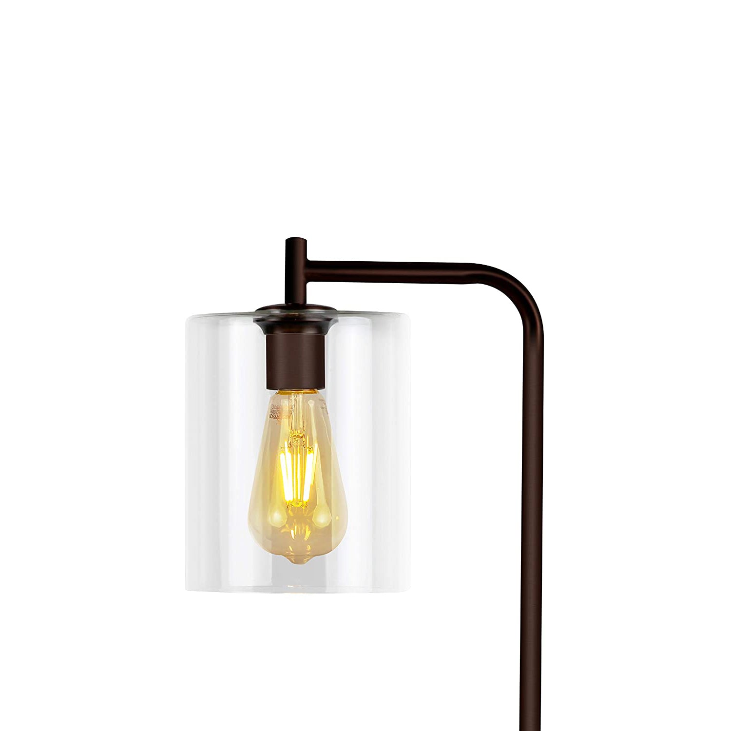 Brightech Elizabeth Floor Lamp with Glass Shade & Edison Bulb, Bronze (Open Box)