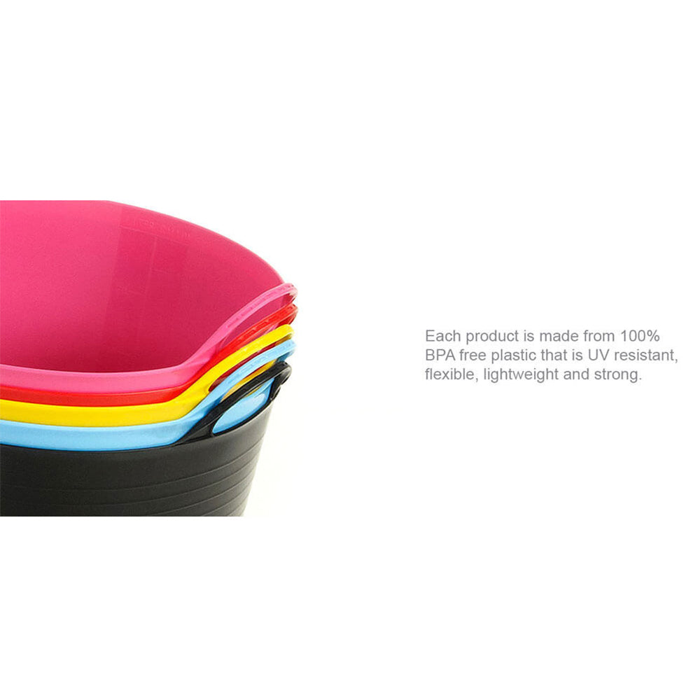 Ezy Storage Flexi 27 Qt Round Plastic Flexible Multi Use Storage Tub