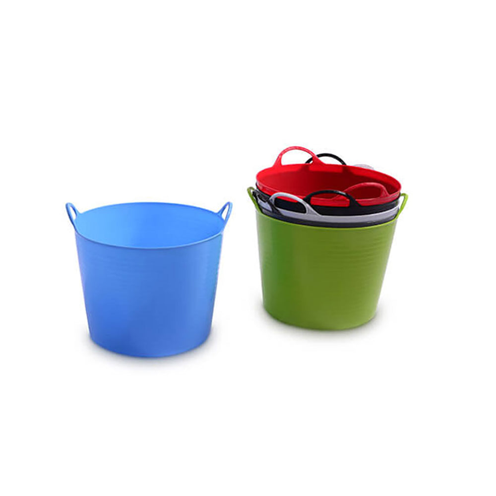Ezy Storage Flexi 27 Qt Round Plastic Flexible Multi Use Storage Tub