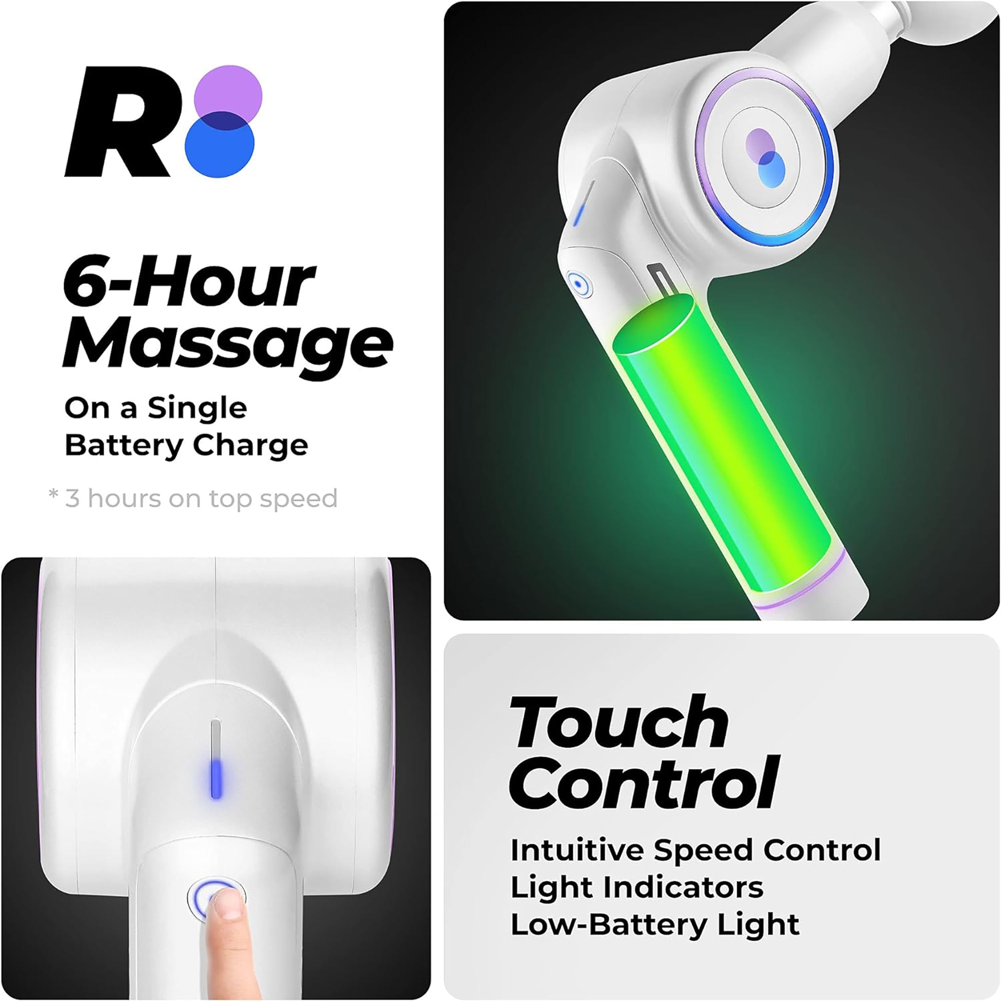 Reathlete Interchangeable Folding Massage Therapy Gun for Athletes (For Parts) - VMInnovations