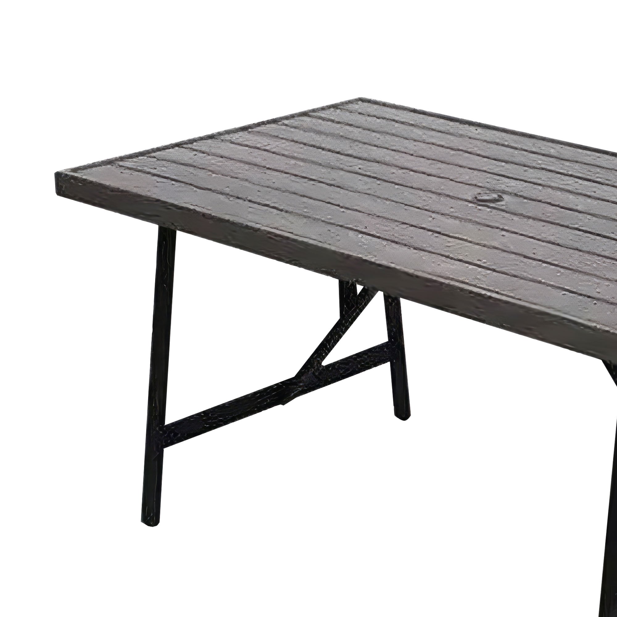 Four Seasons Courtyard Norwalk Slat Top Aluminum All Weather Patio Dining Table - VMInnovations