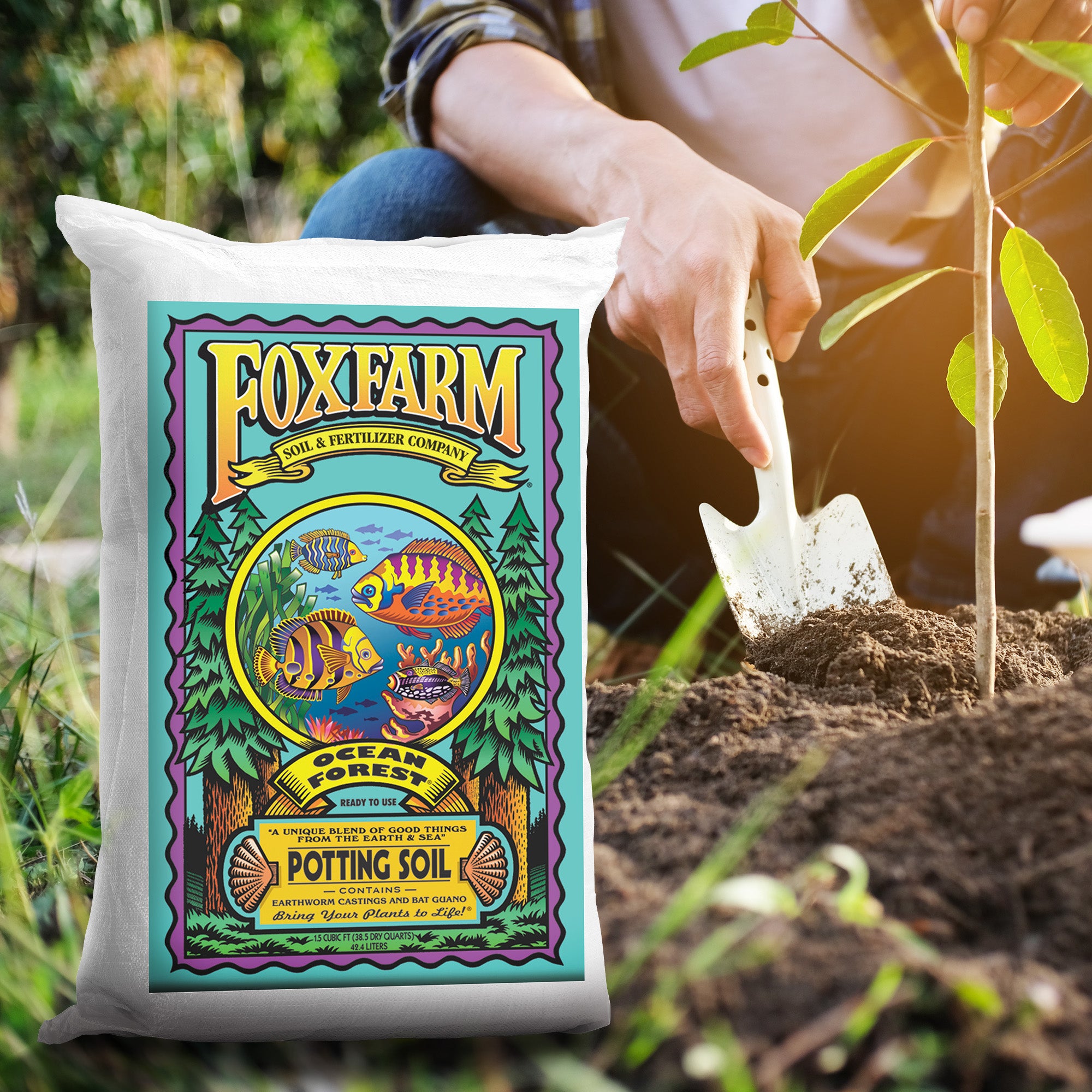 Foxfarm Ocean Forest Garden Potting Soil Bags 6.3-6.8 pH, 1.5 Cu Ft (2 Pack) - VMInnovations