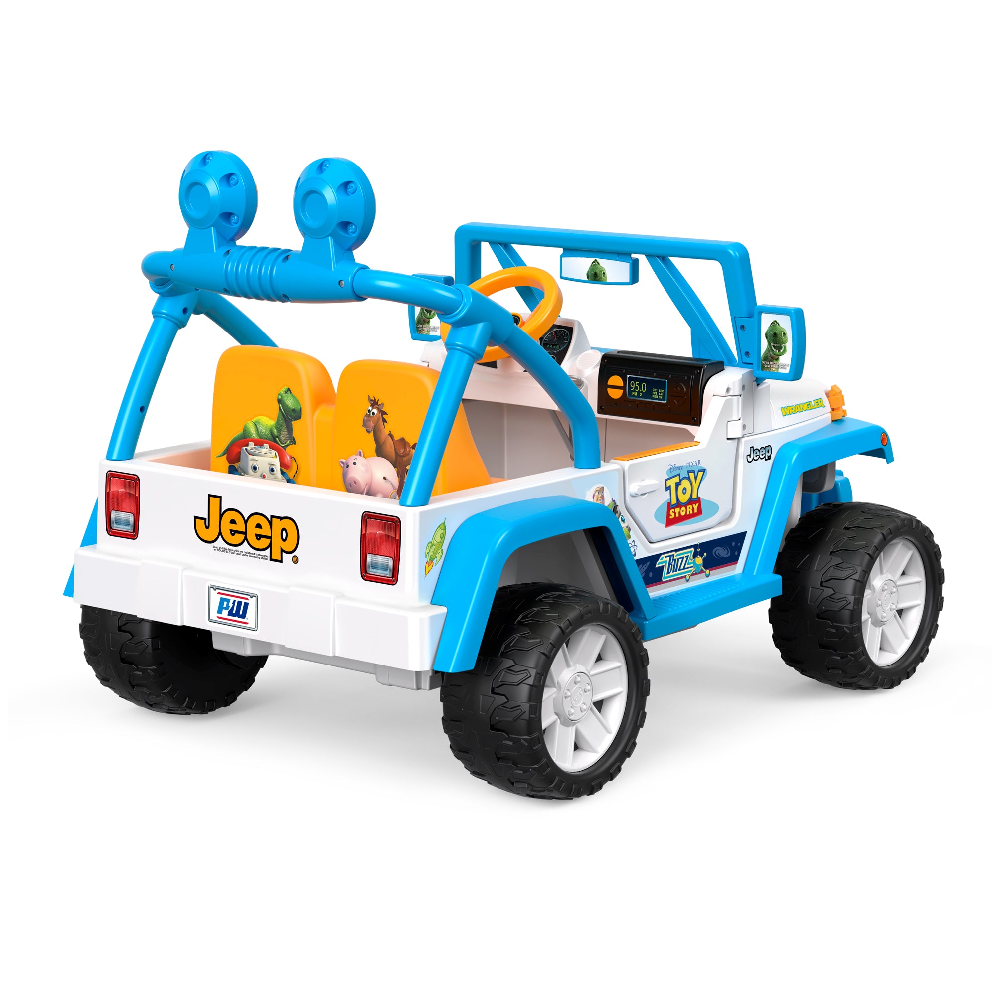 Power Wheels Disney Pixar Toy Story Kids 12V Car Ride On Jeep Wrangler(Open Box)