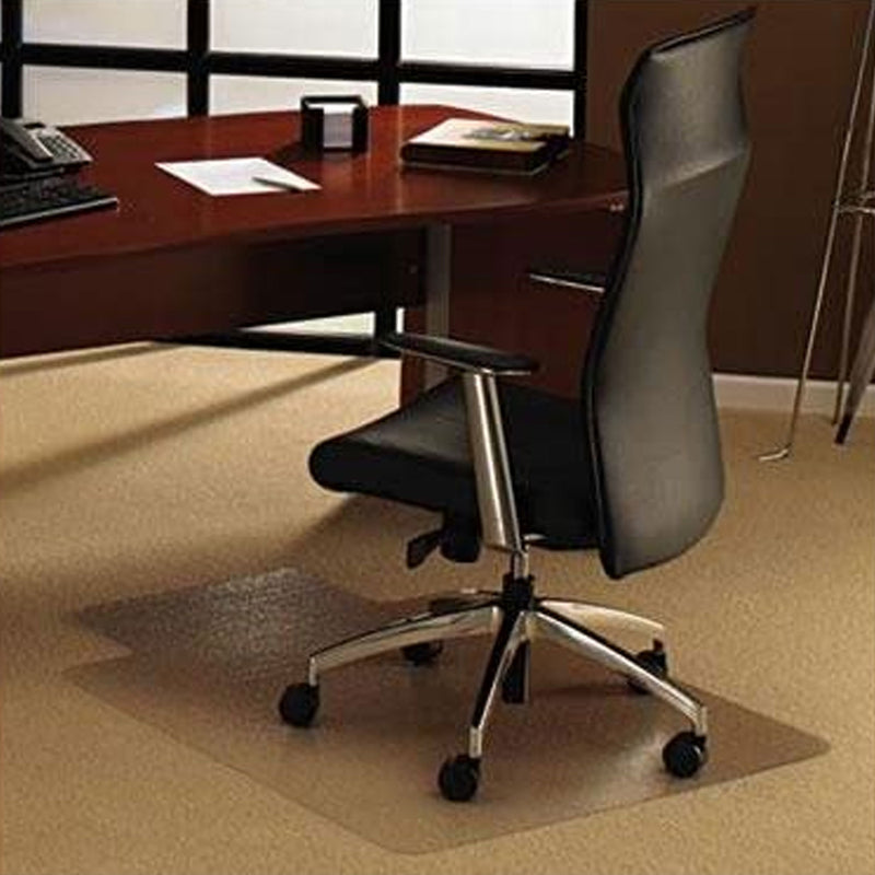 Floortex Solutions Ultimat 48 x 53 Inch Clear Office Floor Chair Mat with Lip