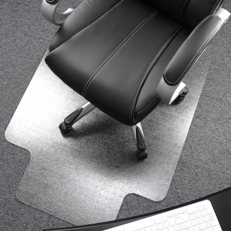 Floortex Ultimat 48 x 60" Clear Lipped Chair Mat w/ Grip Back, For Plush Carpet