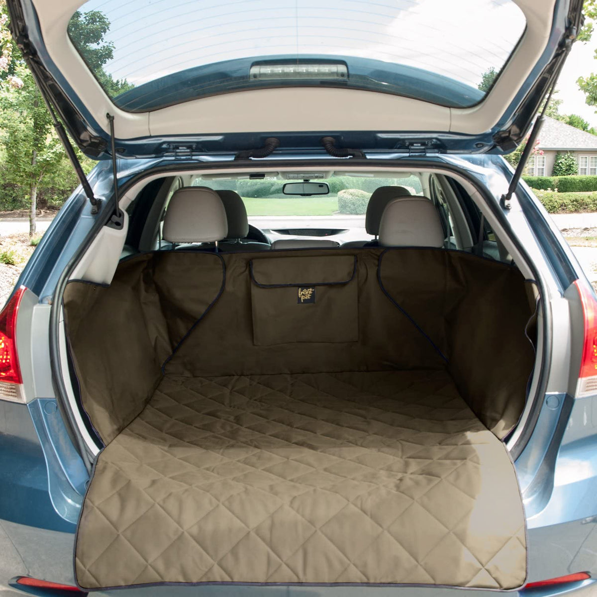 Large Adjustable Padded Quilt Interior SUV Cargo Cover Pet Liner, Tan (Open Box)