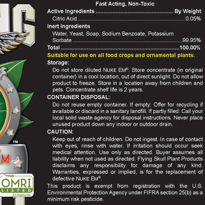Flying Skull FSIN102 Nuke Em Organic Gardening Insecticide & Fungicide, 2.5 Gal