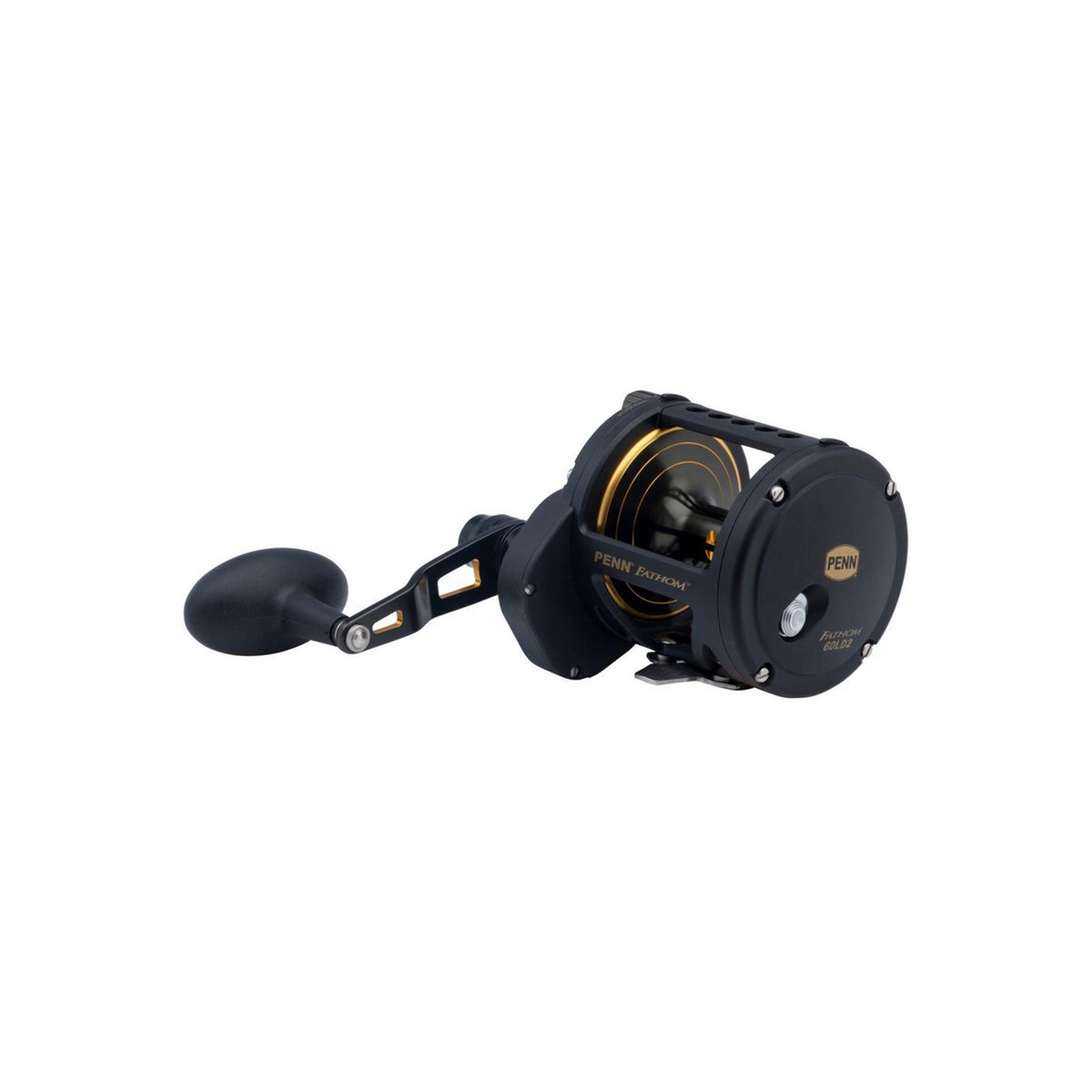 Penn FTH60LD2 Fathom Lever Drag 2 Speed Right Handed Compact Fishing Reel, Black