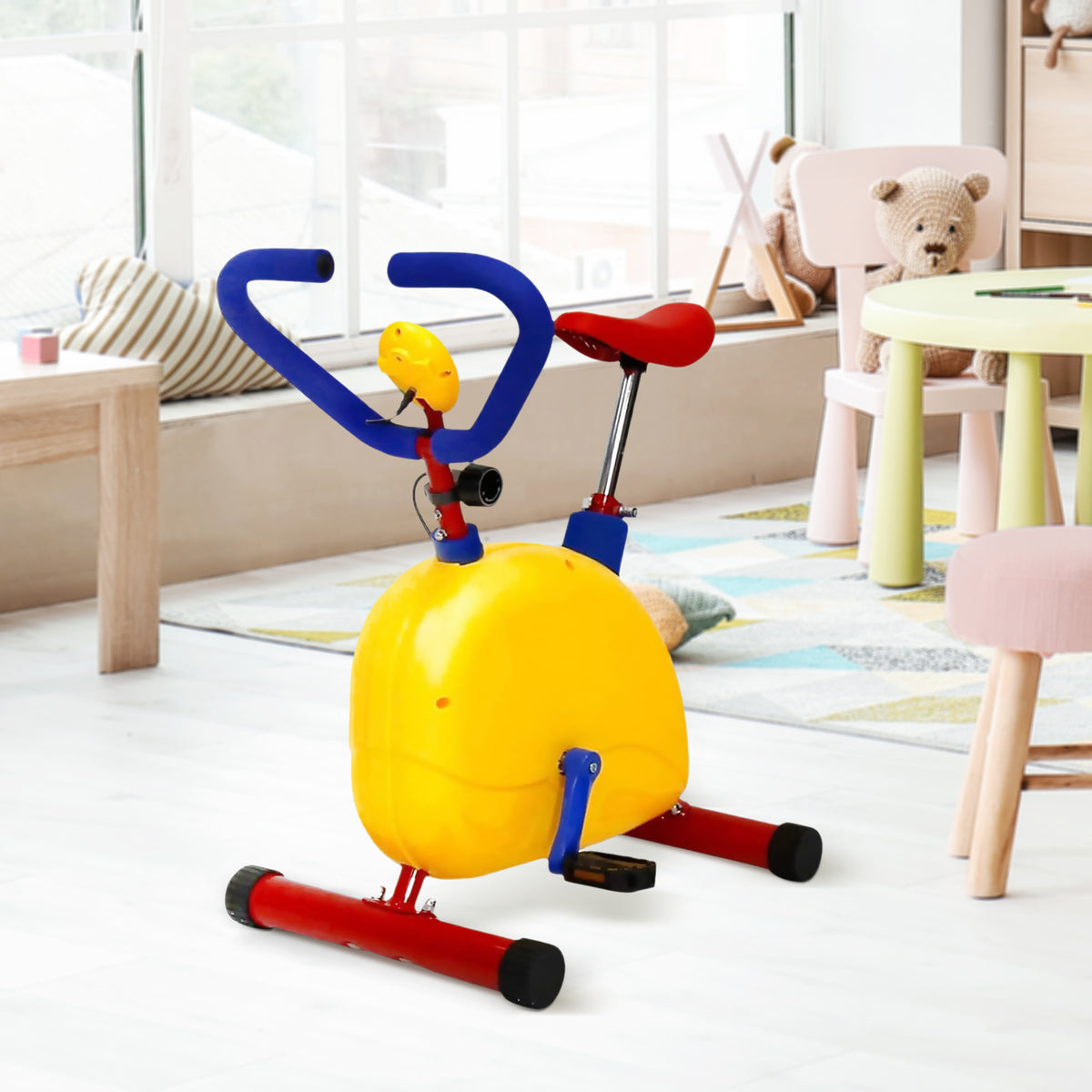 Fun & Fitness For Kids Non-Motorized Children's Stationary Exercise Happy Bike