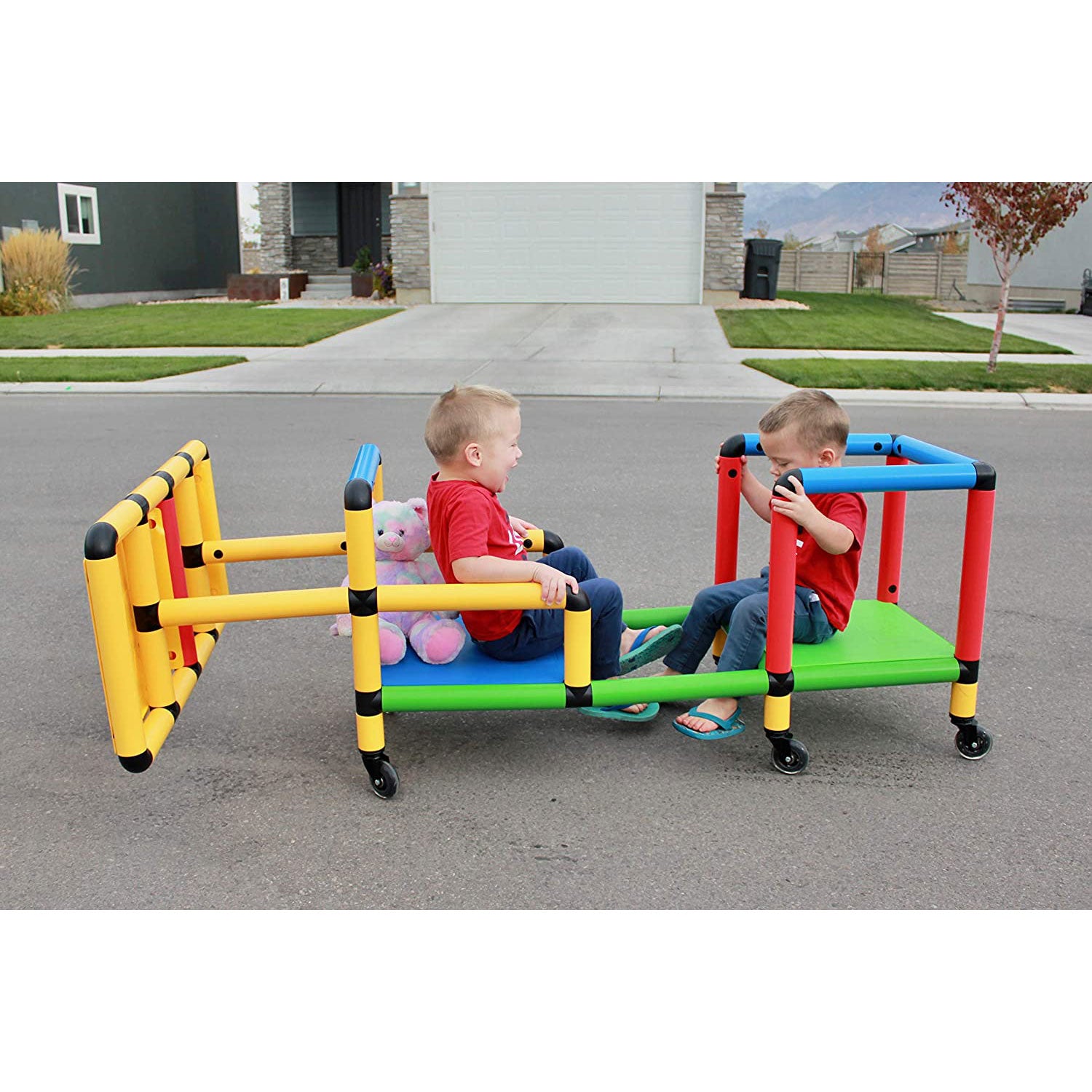 Funphix Construction Kid Toy Set STEM Learning Play Structure w/ Wheels (Used) - VMInnovations