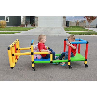 Funphix Construction Kid Toy Set STEM Learning Play Structure w/ Wheels (Used)
