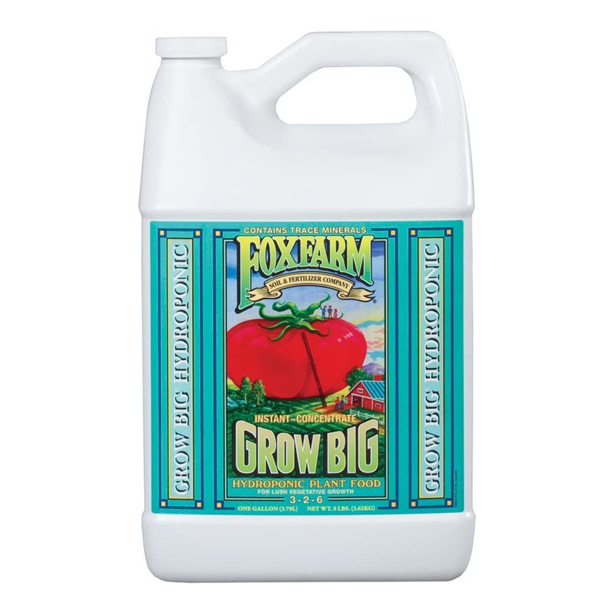 FoxFarm Grow Big Hydroponic Liquid Concentrate Fertilizer, 1 Gallon (Open Box)