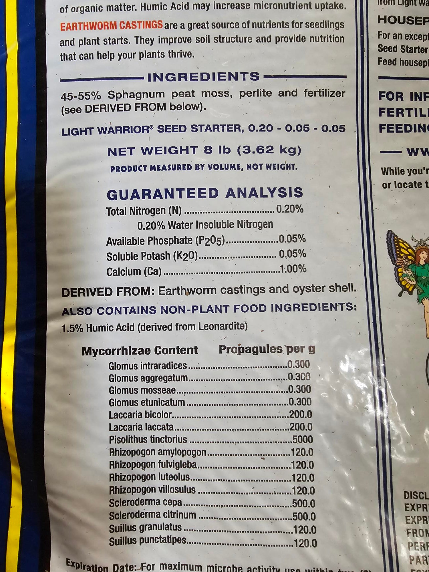 FoxFarm FX14023 Light Warrior Soilless Seed Germinator Starter Mix, 1 Cubic Foot - VMInnovations