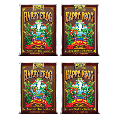 FoxFarm Happy Frog pH Adjusted Garden Potting Soil Bag,1.5 Cubic Feet (4 Pack)