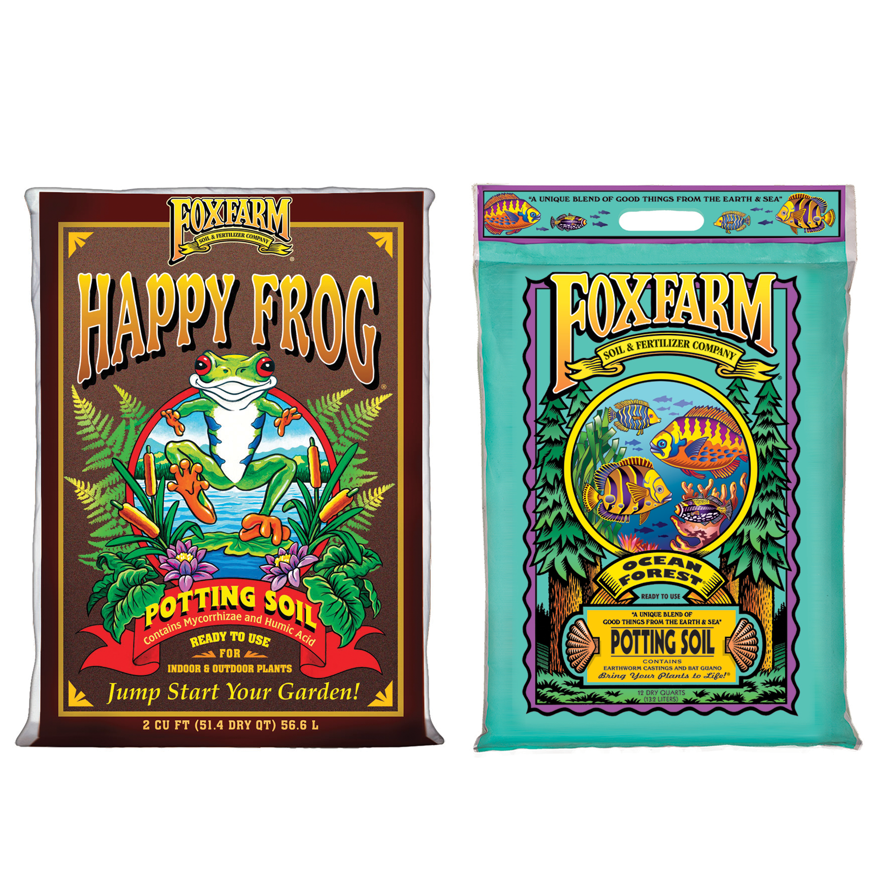 Foxfarm Happy Frog Potting Soil Mix and Ocean Forest Garden Potting Soil Mix - VMInnovations