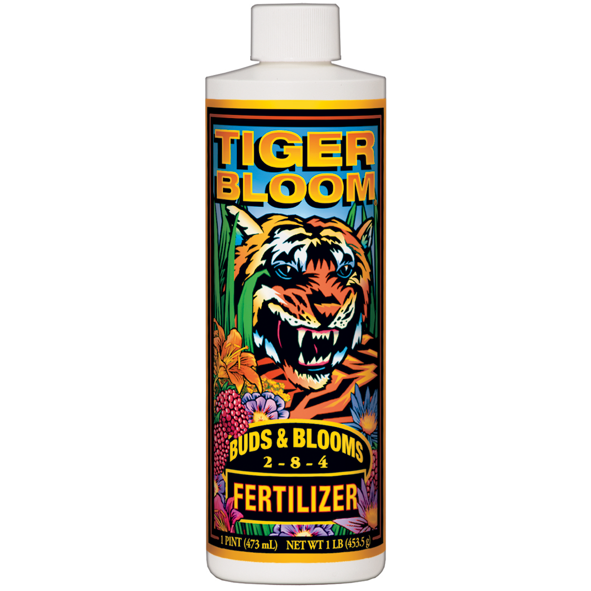 FoxFarm FX14093 Tiger Bloom Liquid Concentrate Plant Fertilizer, 1 Pint (4 Pack) - VMInnovations