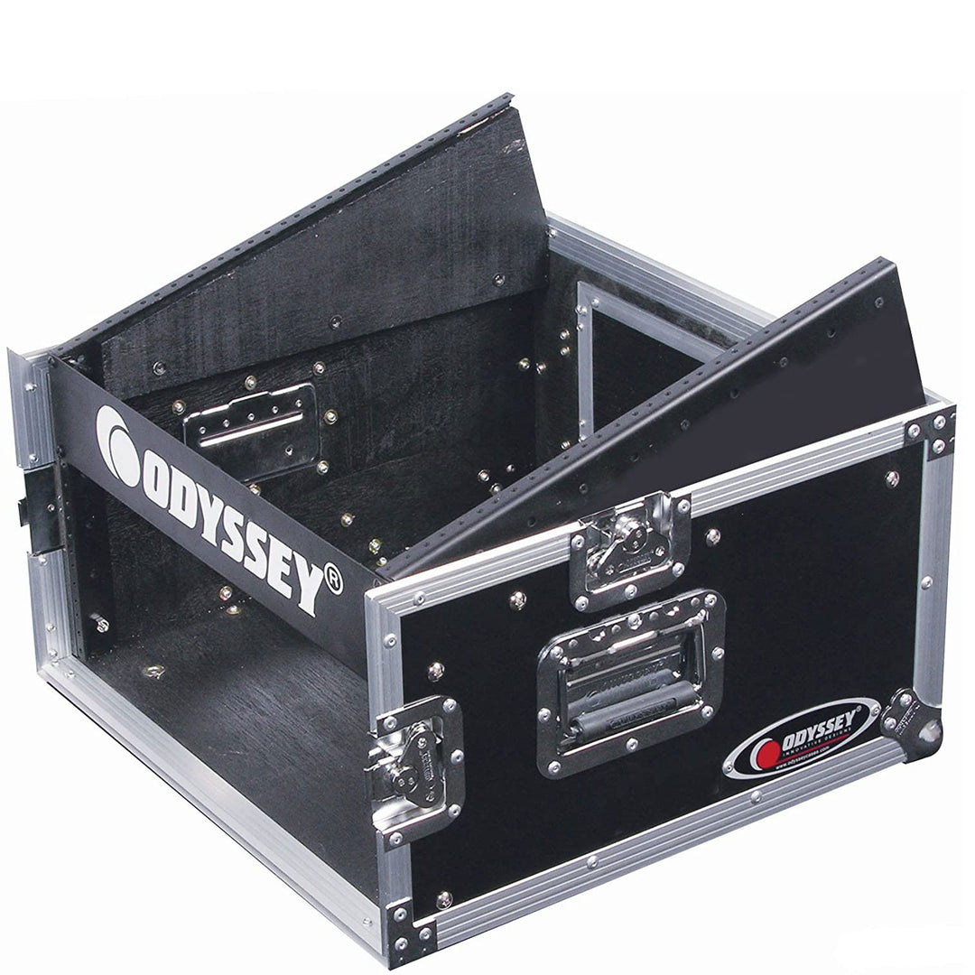 Odyssey FZ1004 10U Top Slanted 4U Vertical Pro ATA Durable Portable Combo Rack