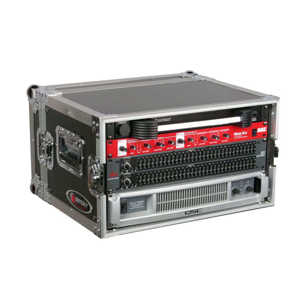 Odyssey FZER6 Adjustable 6U Pro Fight Zone Series Effects Rack Case with 6 Racks - VMInnovations