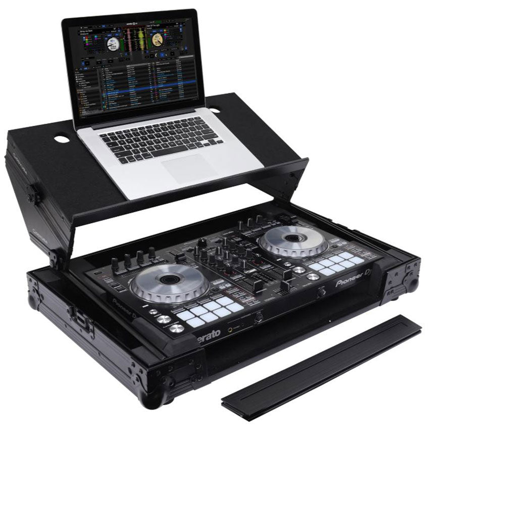 Odyssey Pioneer DDJ-SR / DDJ-SR2 Flight Case with Angle Glide Platform, Black - VMInnovations