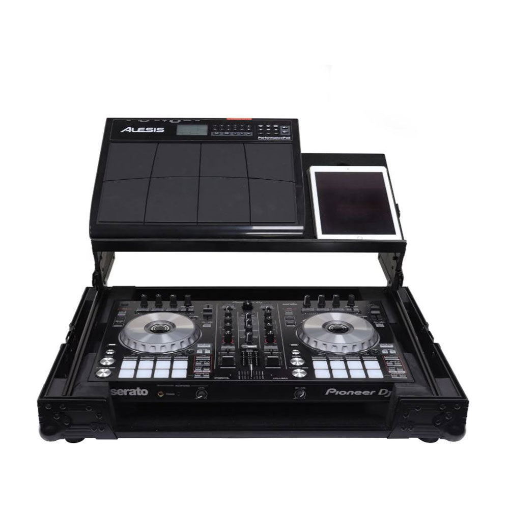 Odyssey Pioneer DDJ-SR / DDJ-SR2 Flight Case with Angle Glide Platform, Black - VMInnovations