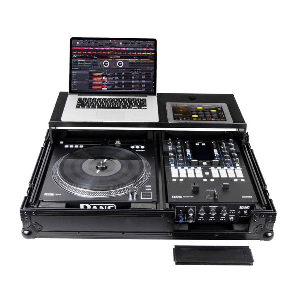 Odyssey Reversible DJ Coffin Flight Case with Full Laptop Glide Platform, Black - VMInnovations