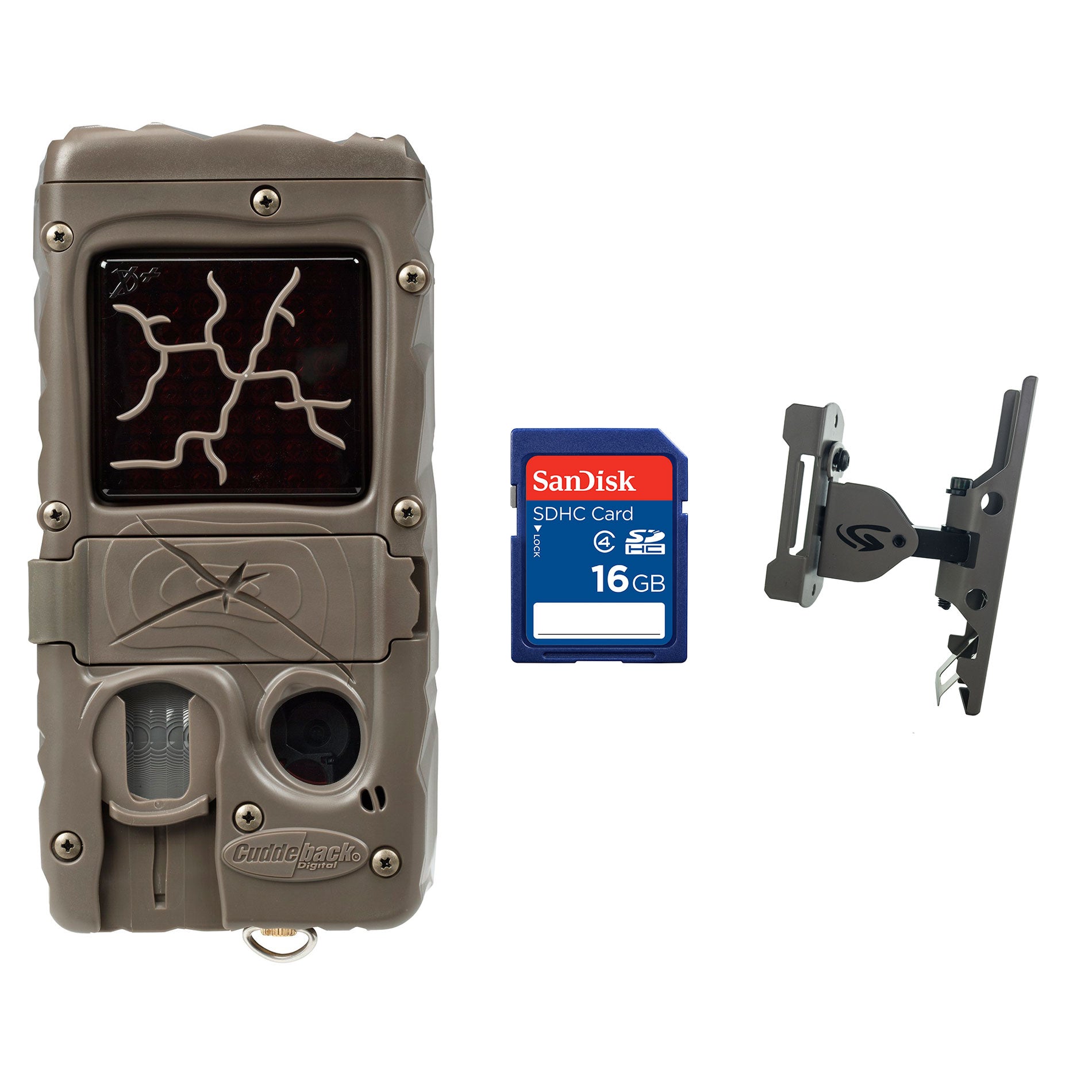 Cuddeback Dual Flash Game Camera + 16GB SD Card + Game Camera Pan and Tilt Mount