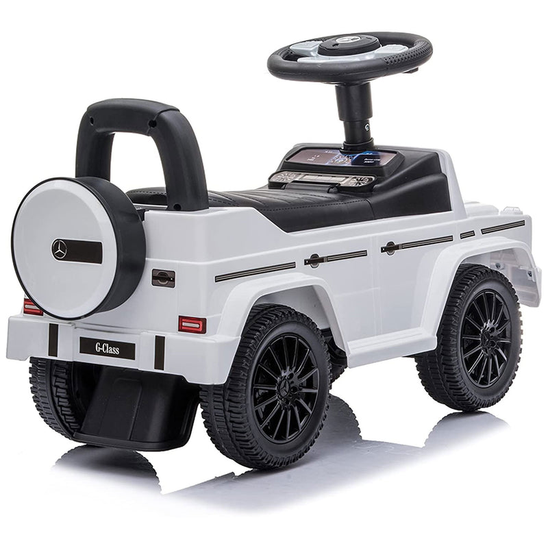 Best Ride On Car Kids Toddler Stroller Mercedes G-Wagon Push Car, White (Used)