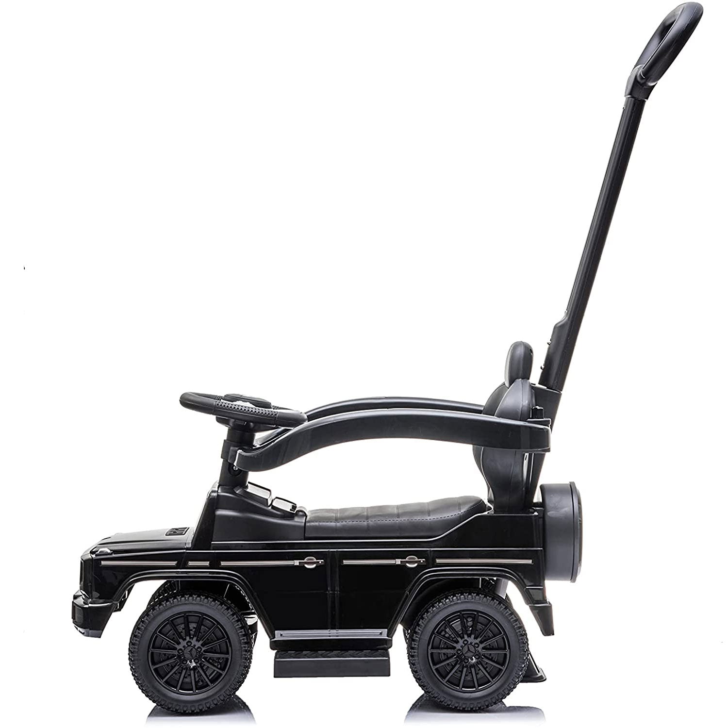 Best Ride On Cars Stroller Mercedes G-Wagon 3 in 1 Push Car, Black (Open Box)