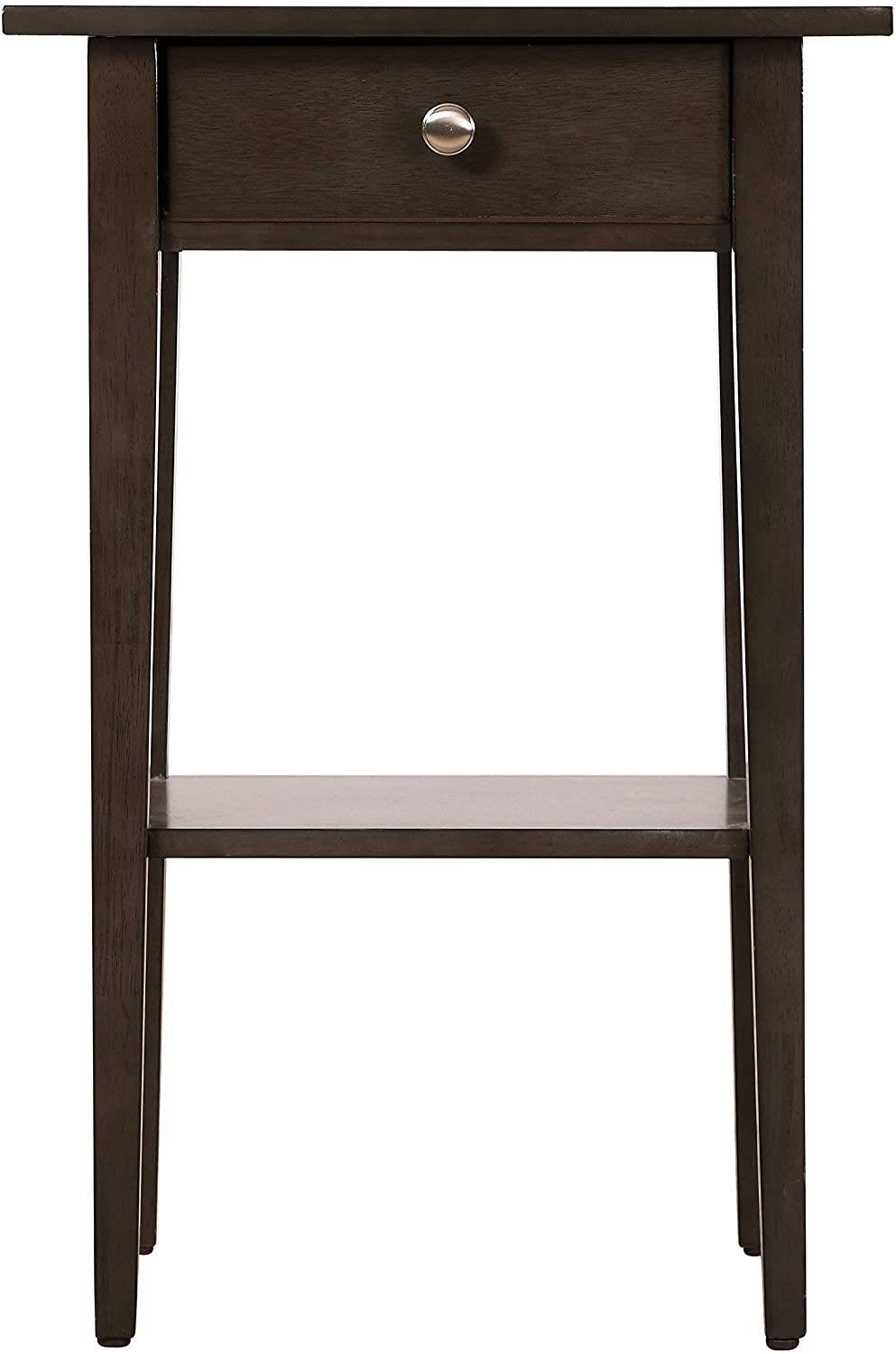 Glory Furniture Dalton 1 Drawer/1 Shelf Bedroom End Table, Smoked (Open Box)