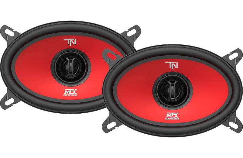 MTX Terminator46 40W RMS 4 x 6in 2 Way Polypropylene Coaxial Speakers (2 Pack)