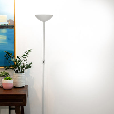 Brightech SkyLite LED High Lumen Uplight Torchiere Standing Floor Lamp, White