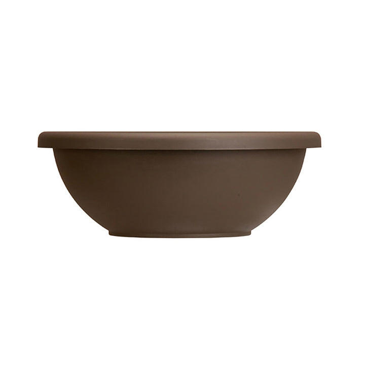 HC Companies 14 Inch Classic Plastic Garden Round Bowl Planter Pot, Chocolate - VMInnovations