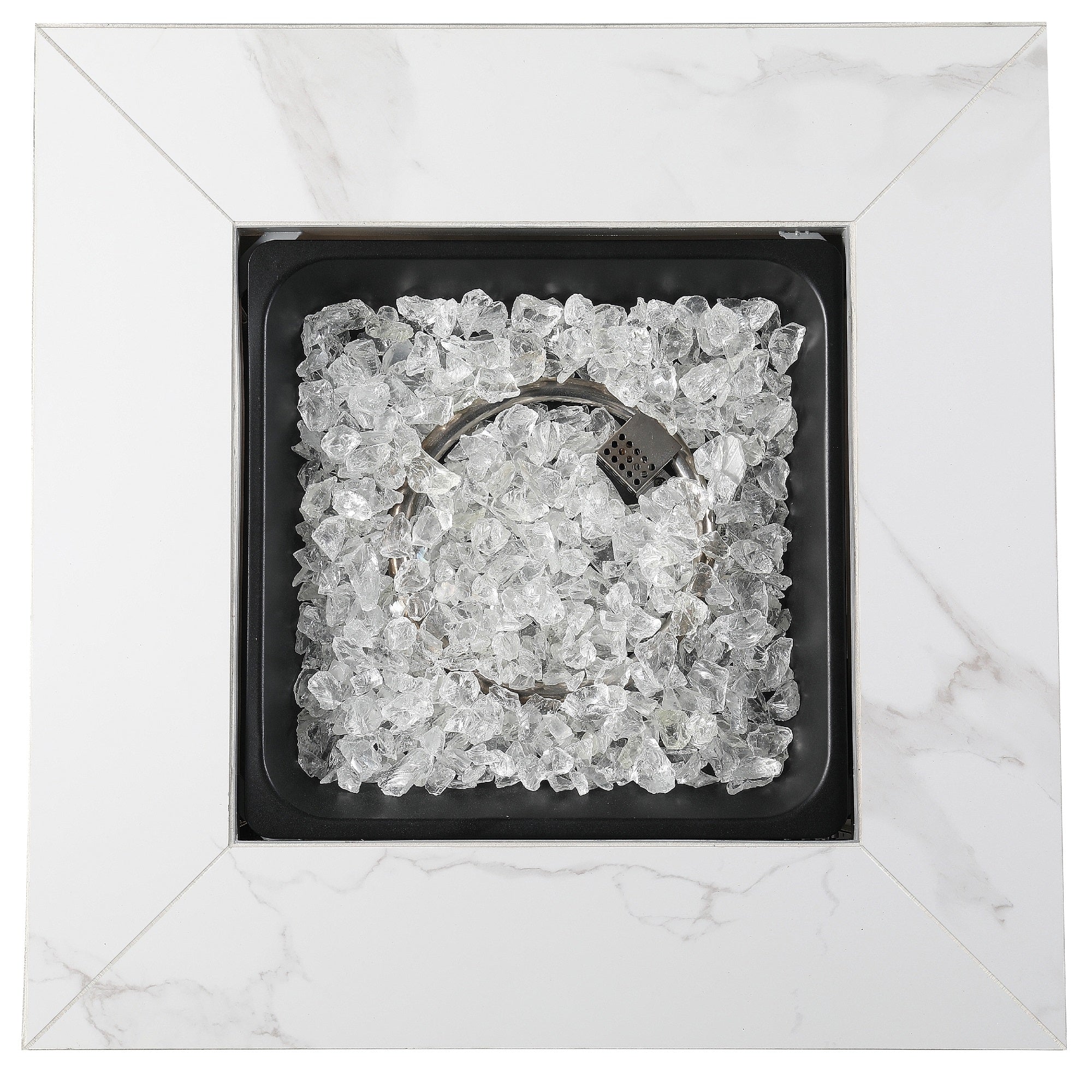 Endless Summer All Weather Outdoor Fire Pit with Faux Marble Finish (For Parts)