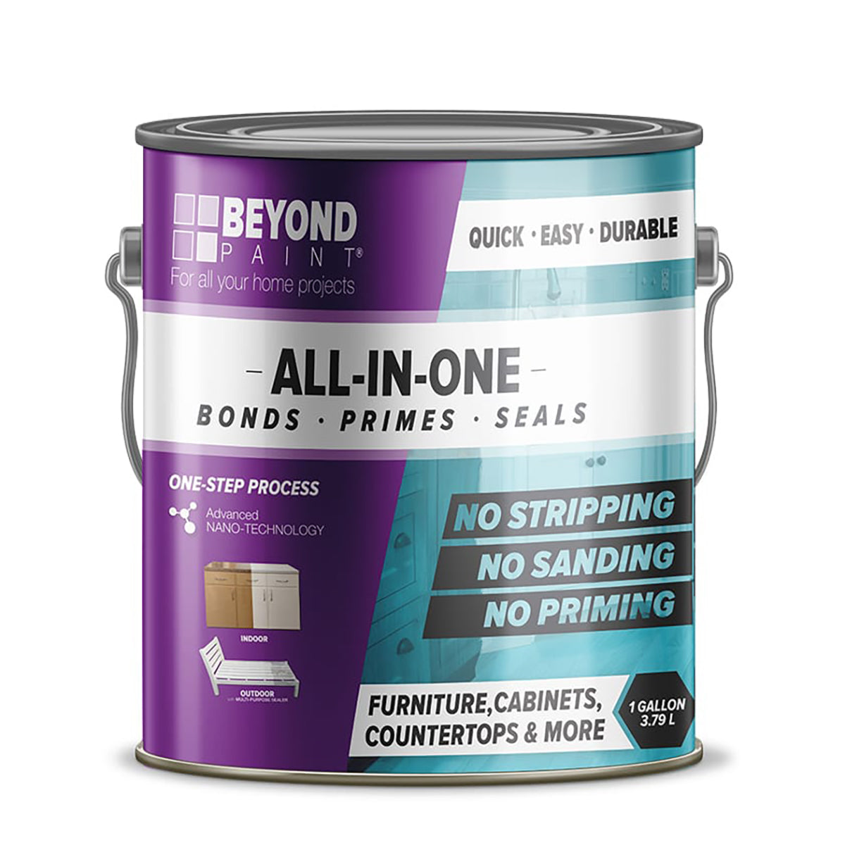 Beyond Paint Furniture and Cabinets Refinishing Paint, Gallon, Pebble Brown