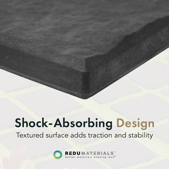 Garden Central 10 Pack 12" x 12" Stomp Stone Decorative Stepping Squares, Black - VMInnovations