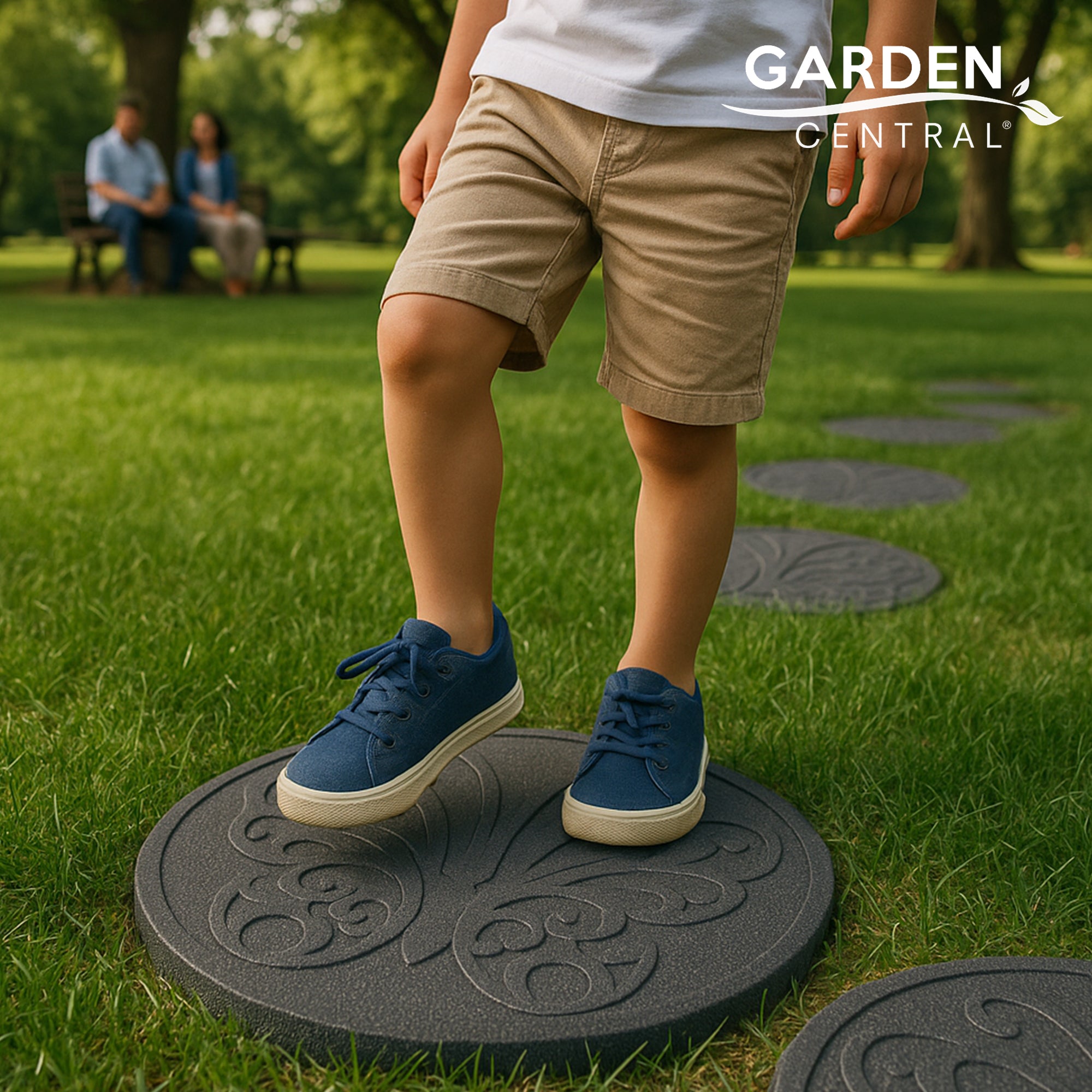 Garden Central 4PK 18"x18" Butterfly Round Decorative Stepping Stones(Open Box) - VMInnovations