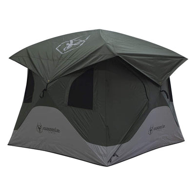 Gazelle T3X GT301GR 3 Person Pop Up Portable Camping Hub Tent, Alpine Green