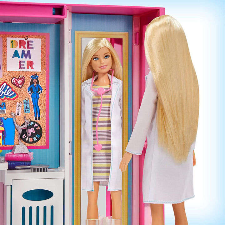 Barbie Dream Closet Fashion Wardrobe with Barbie Doll and Clothes, Pink (Used) - VMInnovations