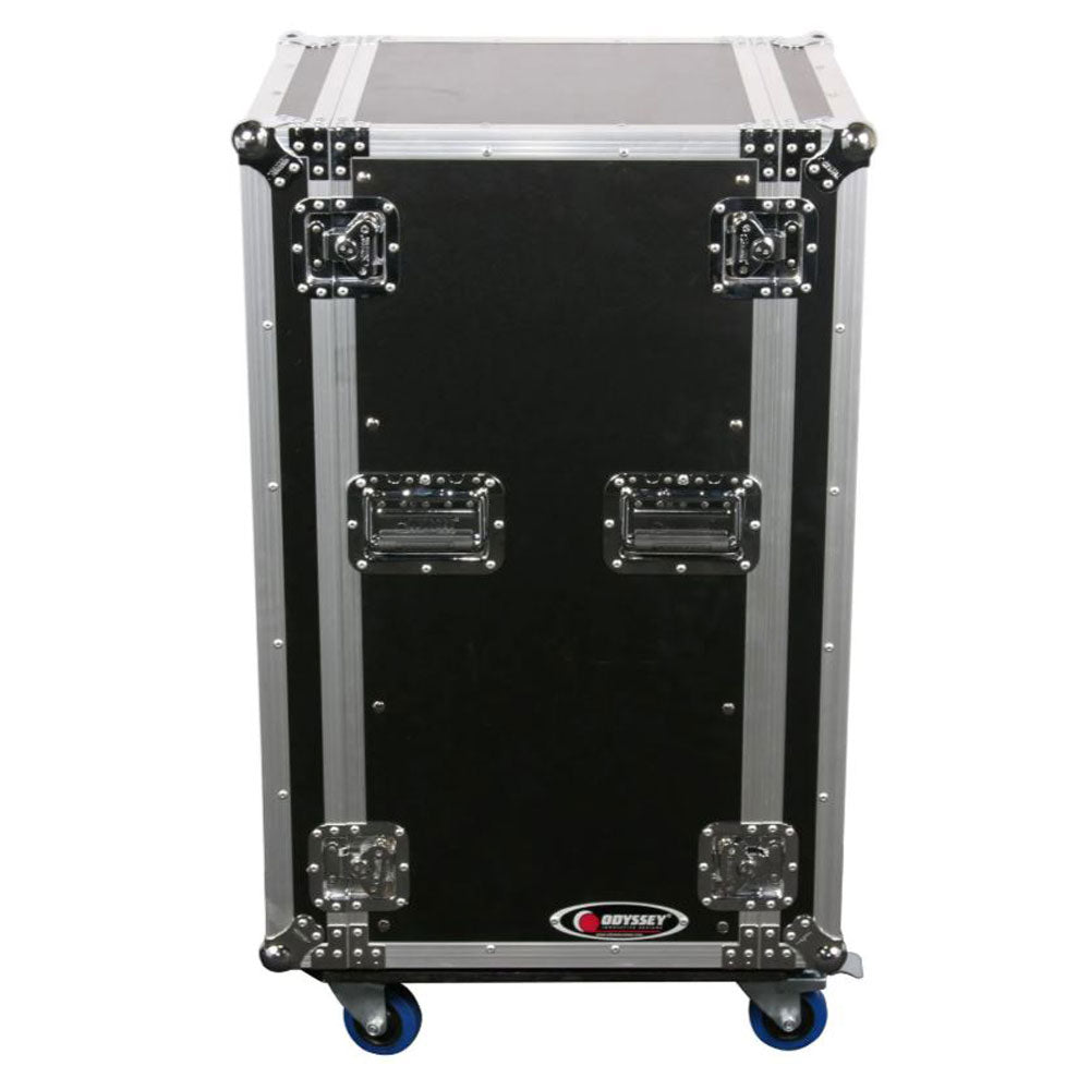 Odyssey FZAR20W Heavy Duty Portable Flight Zone 20 Space Amp Rack With Wheels - VMInnovations